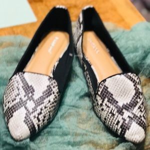 Bamboo Loafers 9, Snake Skin Flat, Bamboo Shoes